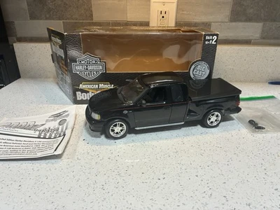 HARLEY DAVIDSON F-150 PICKUP AMERICAN MUSCLE BODY SHOP DIECAST 1/18 BLACK 2000 - Image 1 of 4