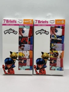 MIRACULOUS LADY BUG 7PK GIRLS UNDERWEAR SIZE 6 ZAG Handcraft 7 BRIEFS New! - Picture 1 of 2