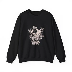 Gothic Skull Crewneck Sweatshirt, Unisex Sweatshirt, Casual Wear, Unique - Picture 1 of 11