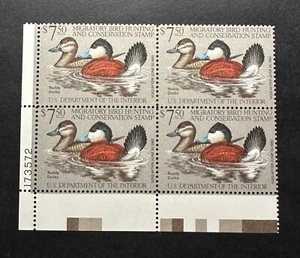 WTDstamps - #RW48 1981 Plate# Block - US Federal Duck Stamp - Mint OG NH - Picture 1 of 2