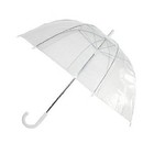 Large 31" Clear See Through Dome Umbrella Ladies Transparent Walking Rain Brolly