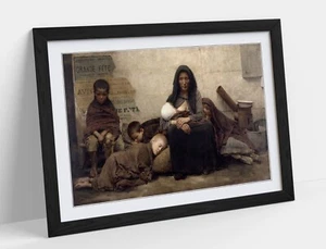 WITHOUT ASYLUM BY FERNAND PELEZ, PAINTING -FRAMED WALL ART POSTER PAPER PRINT - Picture 1 of 11