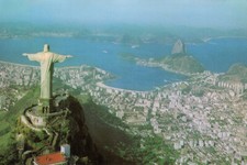 Christ the Redeemer, Rio de Janeiro, Brazil Brasil, 1977 old used postcard