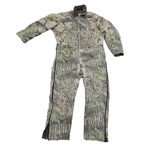 Vintage Duxbak Coveralls Men Large R Camo Realtree Hunting Insulated Made in USA - Picture 1 of 24