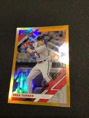2019 Donruss Orange Holo Trea Turner Nationals - Image 1 of 2