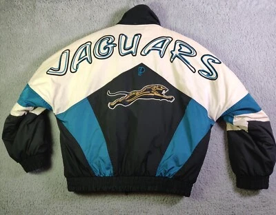 VTG Jacksonville Jaguars Jacket Women / Youth XL Pro Player Puffer BANNED LOGO - Image 1 of 4