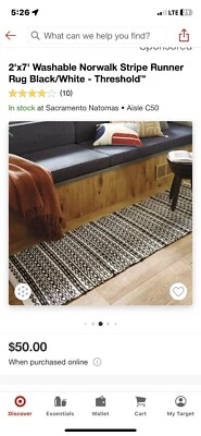 Threshold Washable Runner 2x7 Norwalk Stripe - Image 1 of 4