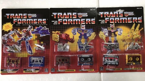TRANSFORMERS G1 Reissue Ramhorn Eject/Rewind Steeljaw/Grand Slam Raindance MOSC Cover