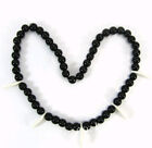 InuYasha Sesshoumaru Cos Inu Yasha Black Bead Necklace Pendant 66cm Cool Gift