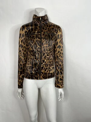 Vtg DOLCE & GABBANA LEOPARD PRINT WINDBREAKER JACKET 38 XS - Image 1 of 4