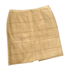 DKNY Skirt Womens Vintage Tan Wool Blend Pencil Skirt Size 6 - Picture 1 of 7