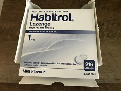 DENTED Habitrol Nicotine Lozenge 1mg Mint 3 boxes 648 Pieces Sugar Free FRESH - Image 1 of 4