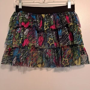 Claires Girls Tutu Skirt Multicolor Grunge Theme Size M/L - Picture 1 of 8