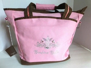"Bambino Bella" Mommy/Baby Eco-Friendly, Stylish Pink Diaper Bag, By Tutta Bella - Picture 1 of 6