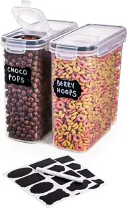 Cereal Storage Containers 2.5L Pack of 2. Organizer Airtight Container -nuovva - Picture 1 of 7