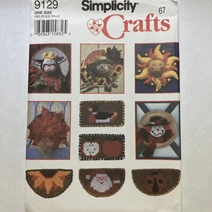 Simplicity Crafts Sewing Pattern 9129 Seasonal Decorative Hat & Door Mats UC Vtg - Picture 1 of 6
