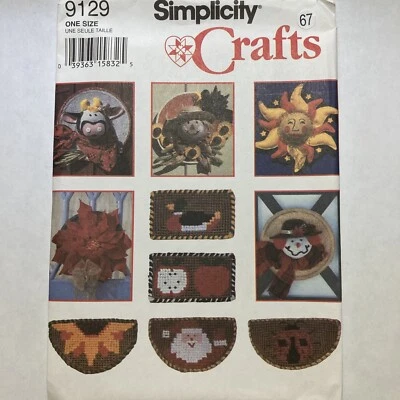 Simplicity Crafts Sewing Pattern 9129 Seasonal Decorative Hat & Door Mats UC Vtg - Image 1 of 4