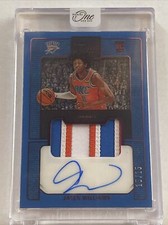 2022-23 Panini One And One Jalen Williams RPA Rookie Patch Auto Blue 15/15 FOTL