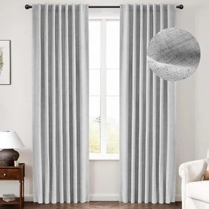 100% Blackout Curtains for Bedroom- Grey,W50 X L108 - Picture 1 of 4