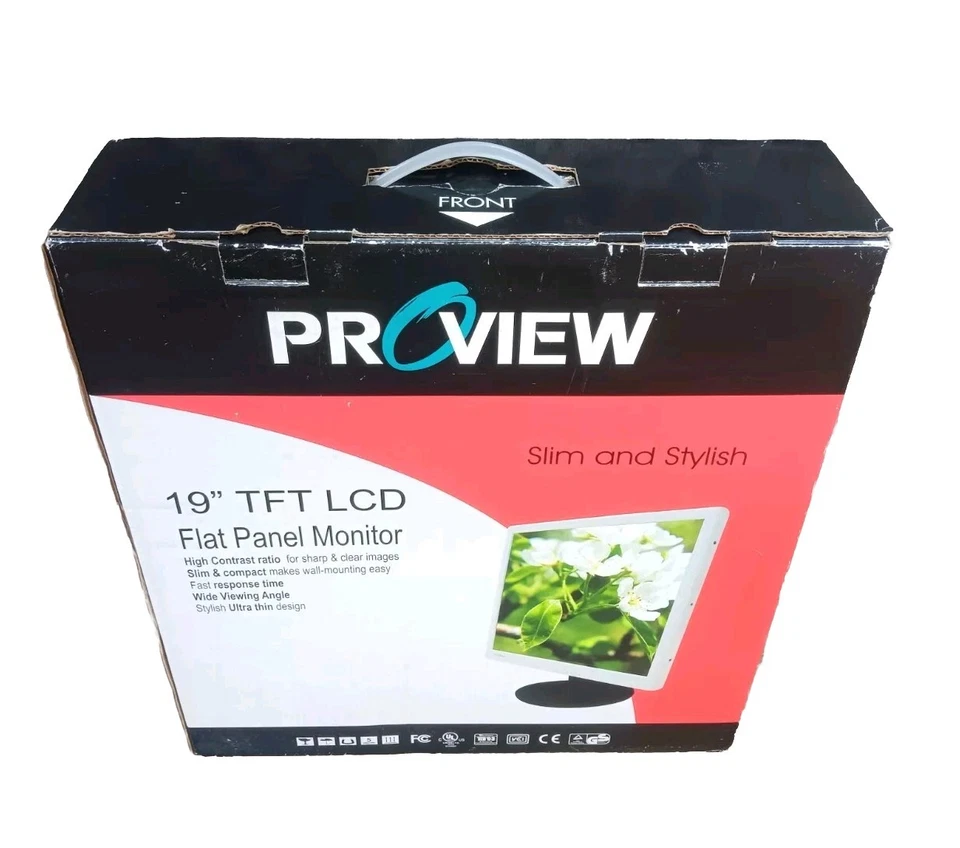 PROVIEW TFT LCD Flat Panel 19" Monitor PL913S  NEW - Image 1 of 4
