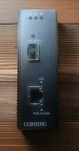 Corning Industrial 10G HPoE Fiber Media Converter (1LAN-FMC-10G) - Picture 1 of 7