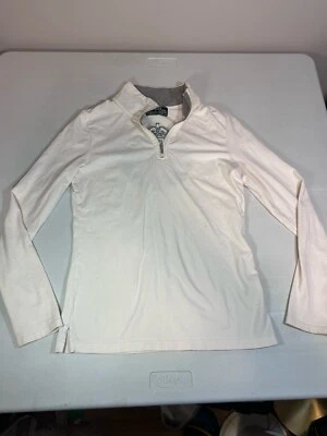 Ralph Lauren Active Sports Line Women S Ivory Crest Logo Long Sleeve 1/4Zip - Image 1 of 4