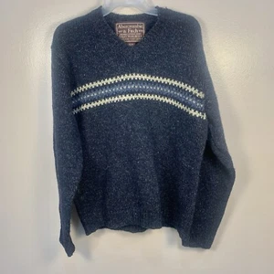 Abercrombie & Fitch VTG 90s Wool Striped Pullover Sweater Mens M Multi - Picture 1 of 14