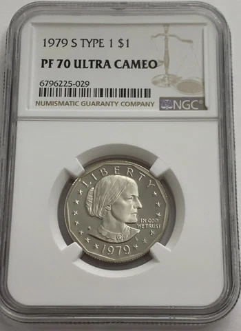 1979 S $1 TYPE 1 NGC PF70 ULTRA CAMEO PROOF SUSAN B. ANTHONY DOLLAR SBA WHITE LB Cover