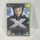 X-Men: The Official Game (Xbox originale) custodia Microsoft CIB, manuale, disco