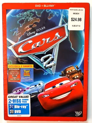 Disney CARS 2 (Blu-Ray + DVD; 2011)  Slipcover!  Great Condition! - Image 1 of 4