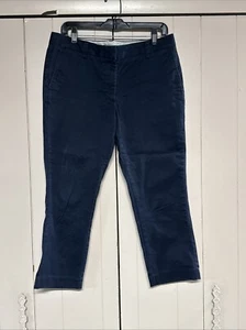 Pantalones Lands' End para mujer tiro medio pierna recta azul marino, pierna delgada, chino talla 10P - Imagen 1 de 3