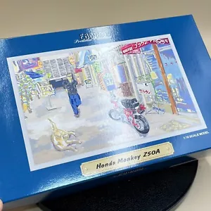 EBBRO 1/10 Honda Monkey Z50A modellino pressofuso moto moto giallo nuovo 10019 - Foto 1 di 7