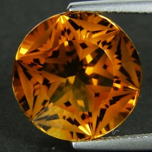 7.08Cts Elegant Natural Sparkling Nice Round precision Cut Citrine Loose Gem VDO - Picture 1 of 2