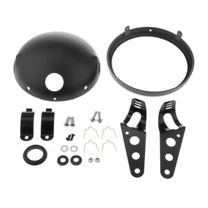 7" inch Motorcycle Headlight Housing Shell LED Bucket w/ Bracket - Picture 1 of 7
