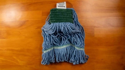 Boardwalk Blue Medium Super Loop Wet Mop Head Cotton/Synthetic Blend  Commercial - Image 1 of 4