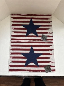 Set of 2 Same Tapestry Placemats(13"x19") PATRIOTIC USA,LARGE STAR ON STRIPES,HC - Picture 1 of 7
