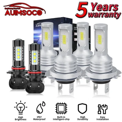 Kit de faros LED + bombillas antiniebla combo 6x blanco frío para Volkswagen Polo 2017 Foto 1 de 4