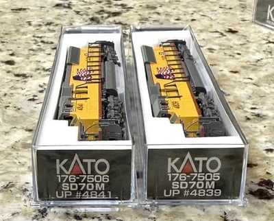 2 N Scale Kato EMD SD70M UP #4841 & #4839 DCC Ready/NIB - Image 1 of 4