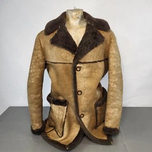 Californian Spring Lamb Coat Sheepskin Double Breasted Supreme Quality Size M/L - Picture 1 of 23