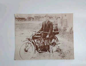 Indian Motorcycles Vintage Photograph 11x14 Print Ad Man Cave Garage Art - Picture 1 of 7