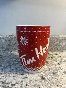 NUEVA TAZA DE CAFÉ TIM HORTONS BLANCA ROJA NAVIDAD 2015 SIN CAJA   - Imagen 1 de 7