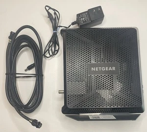 NETGEAR Nighthawk AC1900 C7000v2 WiFi Cable Modem Router with Power Cord & Coax - Photo 1/3