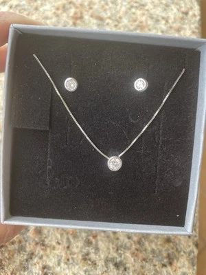 Collana  E Orecchini Punto Luce Silver Elegance Argento Rodiato Cubic Zirconia - Immagine 1 di 2