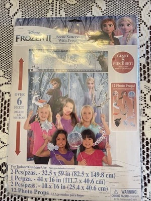 Frozen Party Supplies - Frozen II Scene Setters Wall Decoration with Props🌟 - Image 1 of 2