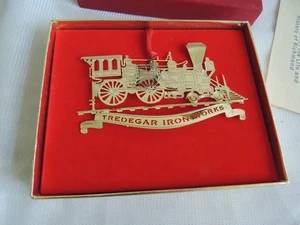 The Valentine, Tredegar Iron Works Gold Train Ornament Richmond VA Museum Boxed - Bild 1 von 2