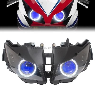 Faro completamente montado blanco ángel azul ojos de diablo para Honda 1000RR 2012-2016 Foto 1 de 4
