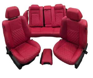 15 16 17 18 19 20 Dodge Charger Chrysler 300 Red  Leather Seats Front Rear SET - Picture 1 of 20