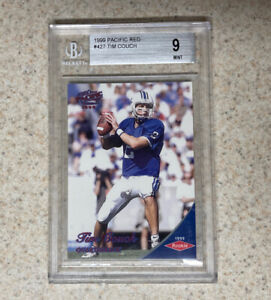 1999 PACIFIC RED Football Tim Couch #427 BGS 9 MINT Rookie RC Kentucky Wildcats