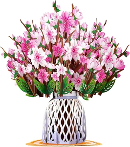 Hugepop 3D Cherry Blossom Pop up Mothers Day Card with Detachable Paper Flower B - Picture 1 of 11