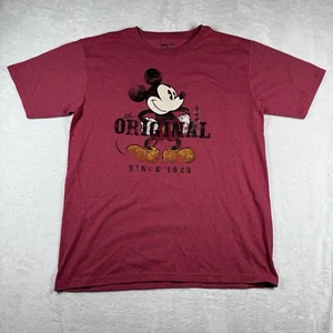 Disney Store Classic Mickey Mouse Unisex Red Graphic T Shirt Tee Organic Cotton - Picture 1 of 11